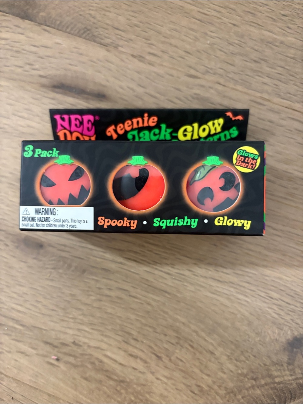 Teenie Jack-O-Glow Spooky Squishy Pumpkins - Orange Glow (3-Pack) Fastship. Auth